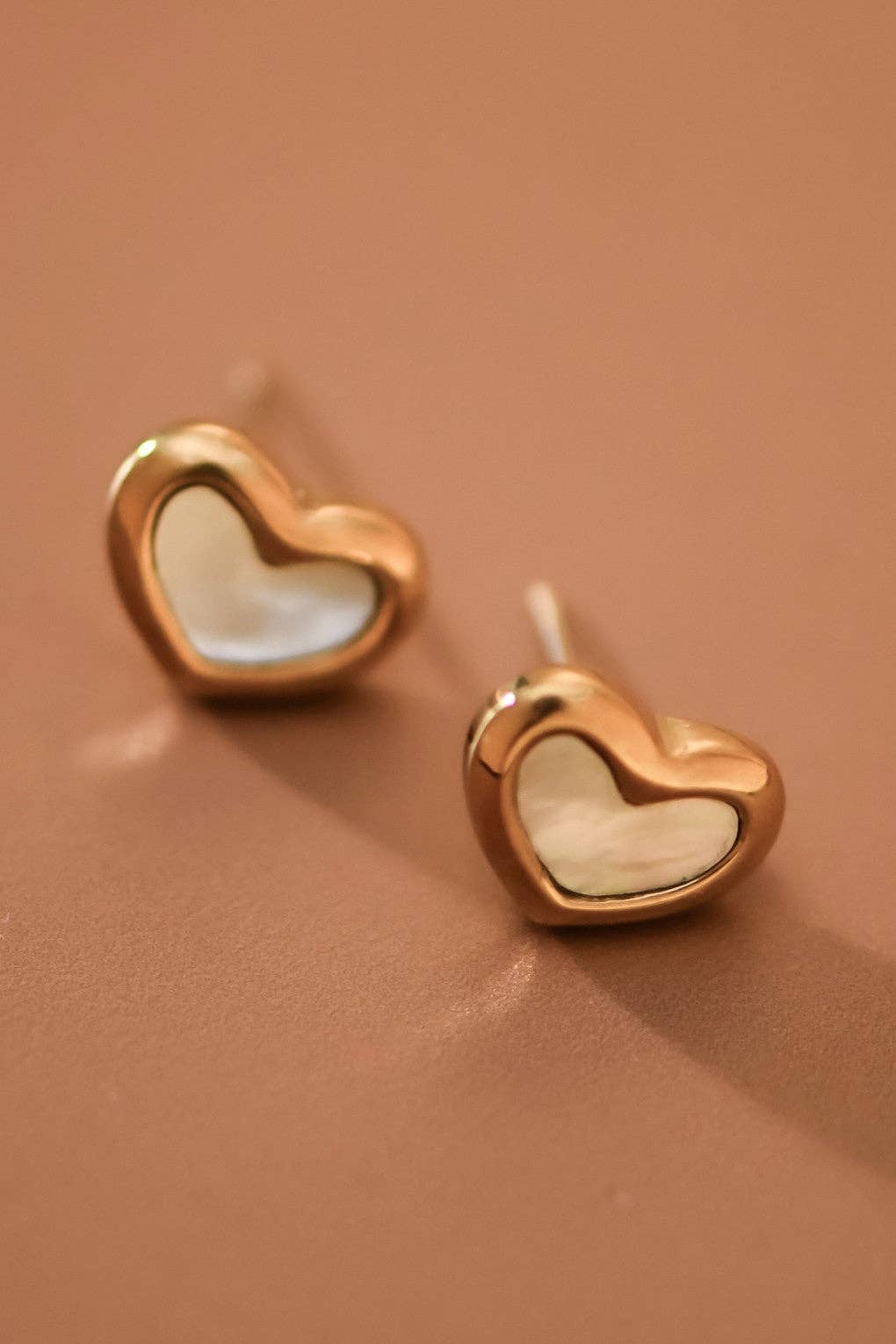 18K Gold Plated Waterproof Stainless Steel Stud Earrings - 7912