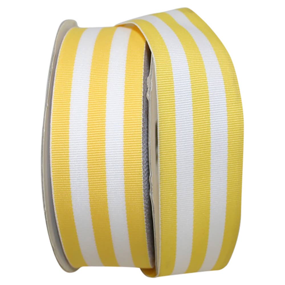 Grosgrain Stripes, Yellow, 1-1/2 In, 25 Yards