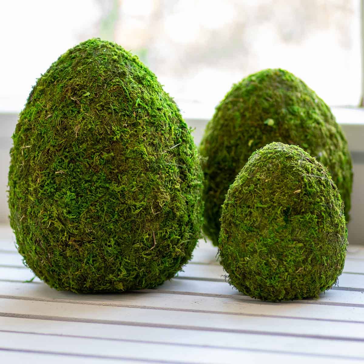 Moss Egg Decor Green 10"