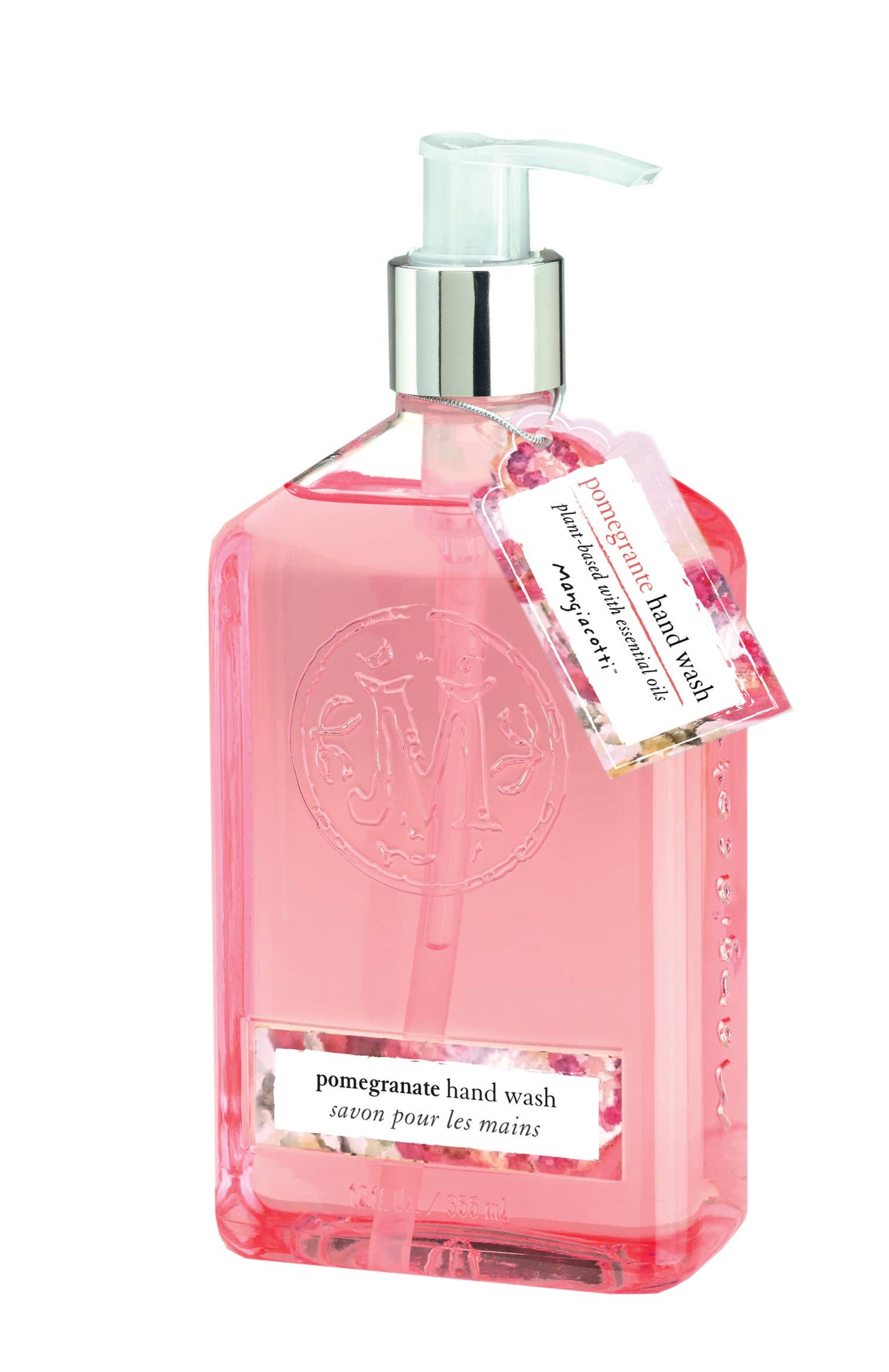 Pomegranate Hand Wash by Mangiacotti, 12oz embossed bottle