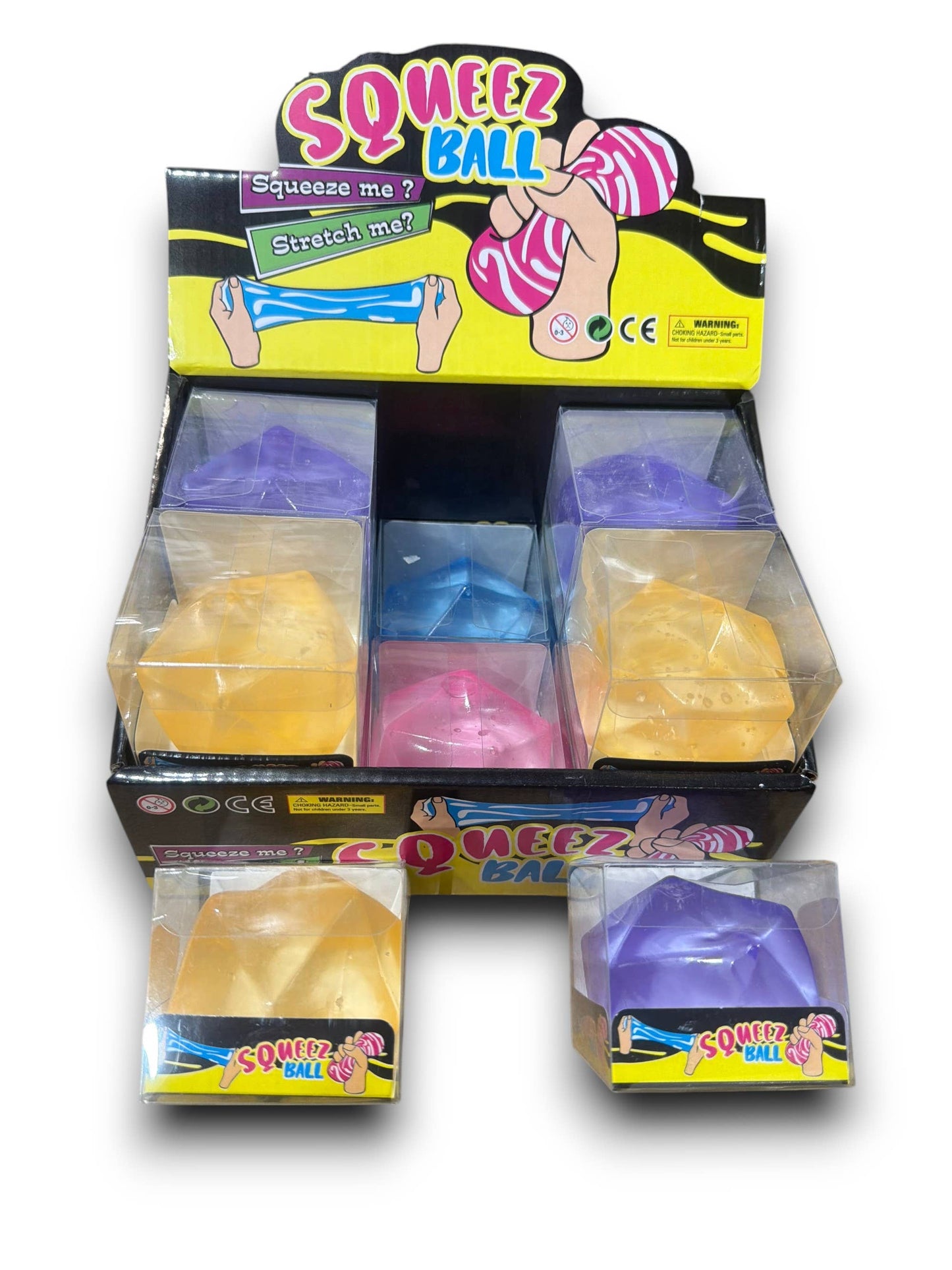 Sqweez Ball Stretch & Squeeze Toy – Diamond Shape 12ct