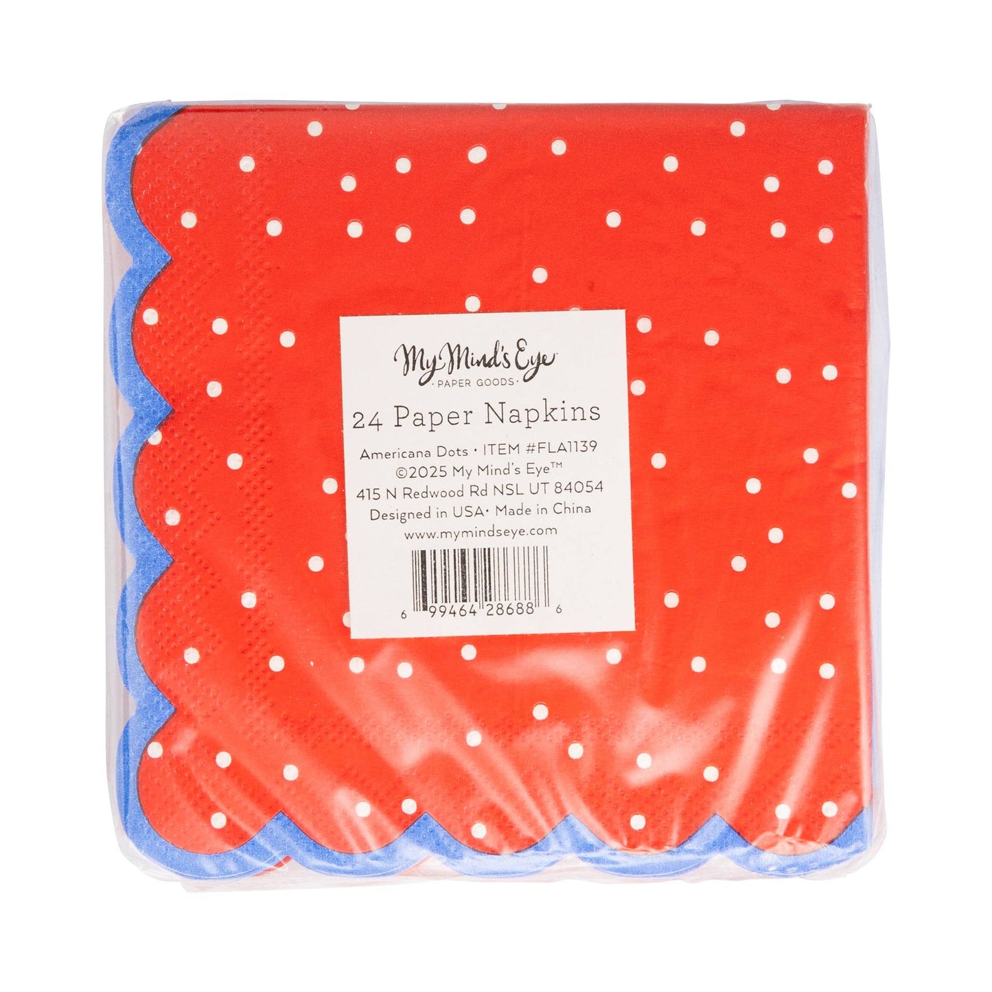 FLA1139 - Americana Polka Dot Cocktail Napkin Set