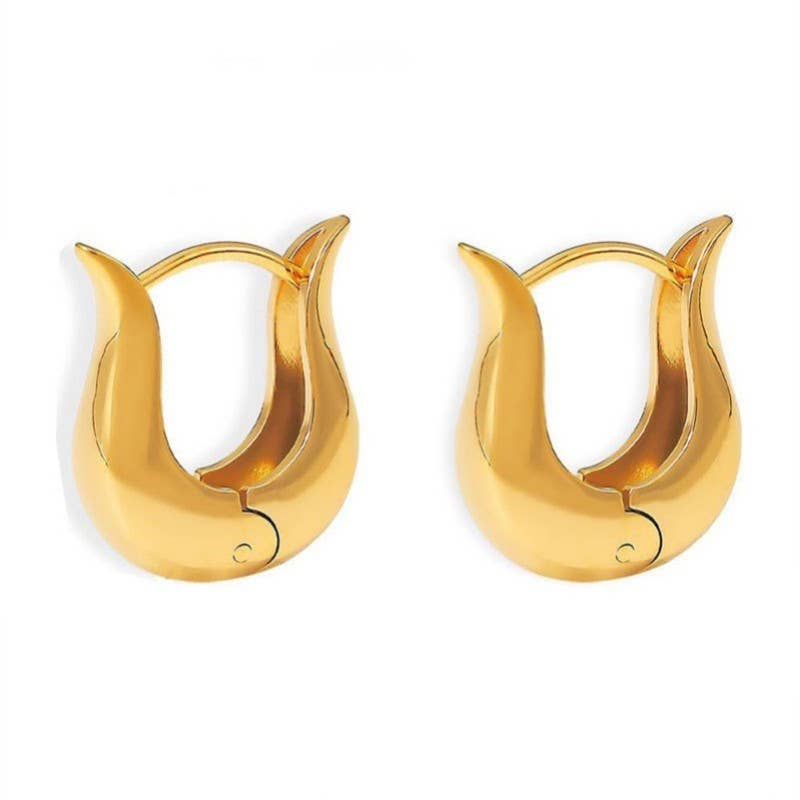18K STAINLESS STEEL WATERPROOF TARNISHFREE U HOOPS | 40E442