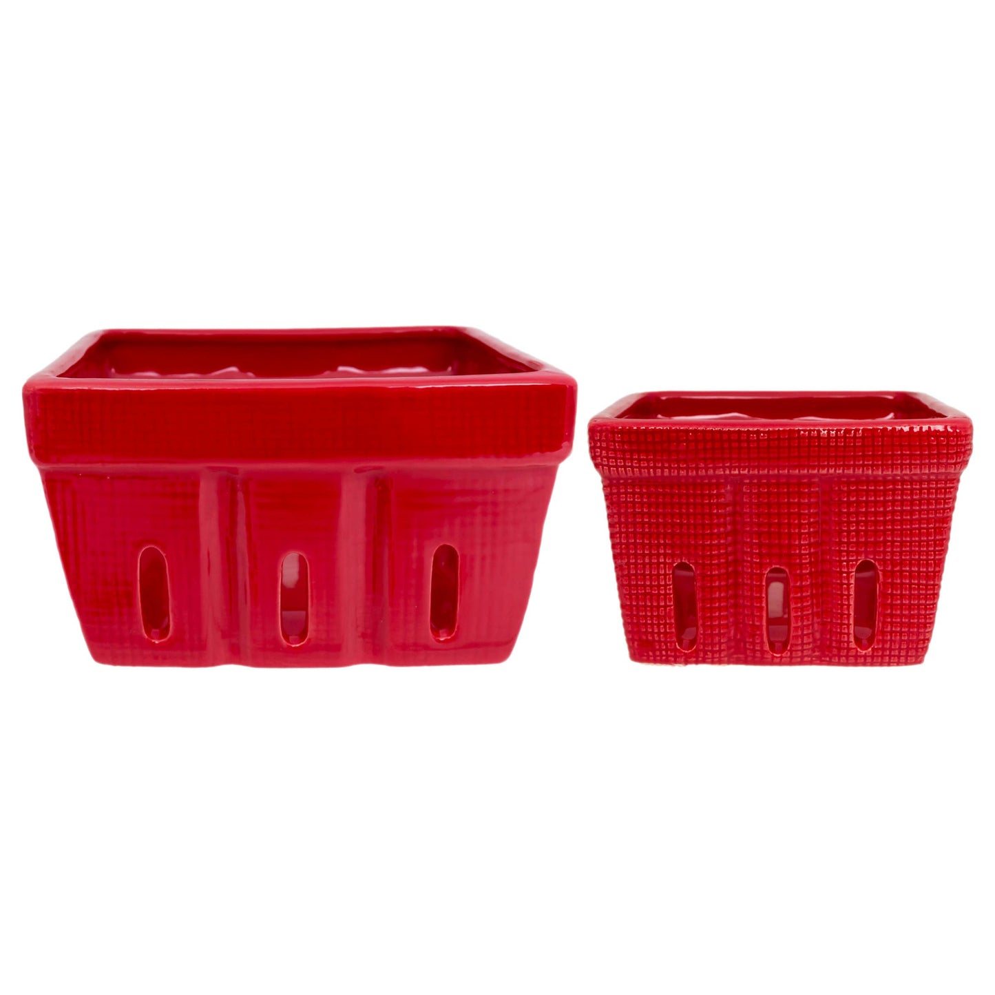 Red Berry Ceramic Bowls Set of 2