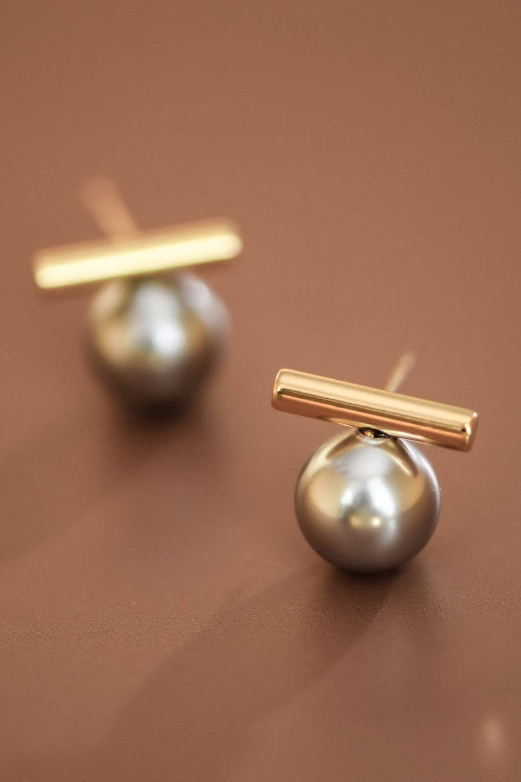 18K Gold Plated Waterproof Stainless Steel Stud Earrings - 7743