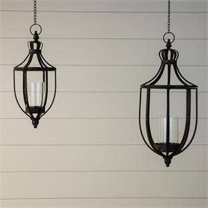 Metal Decorative Hanging Lanterns (Set Of 02)
