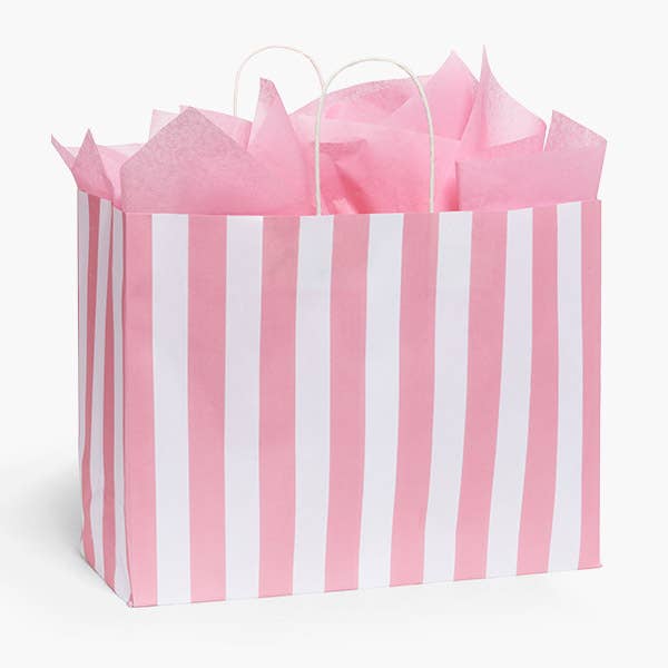 Pink Cabana Stripe Paper Gift Bags