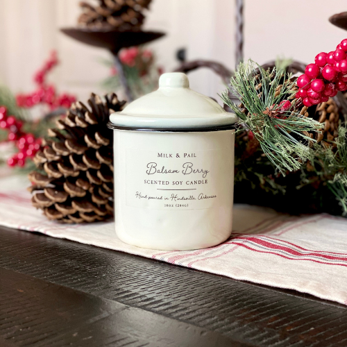 Balsam Berry Soy Candle - 10oz Enamelware Canister