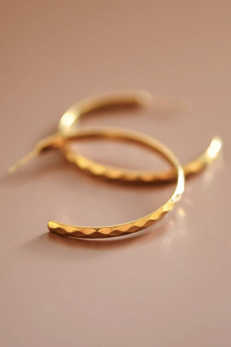 18K Gold PVD Plated Waterproof Stainless Steel Hoop Earrings - 7130