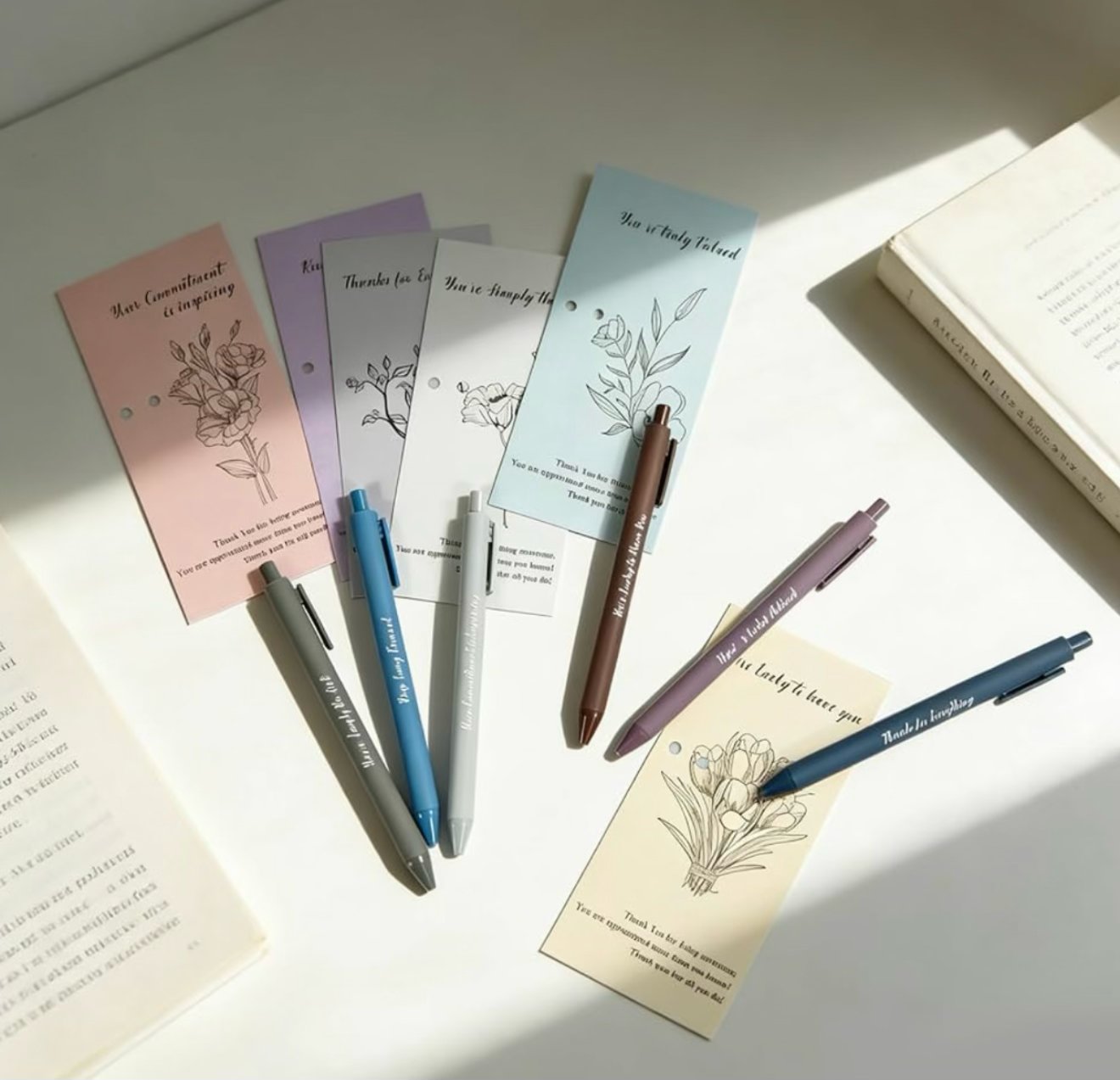 Appreciation bookmark and pen set