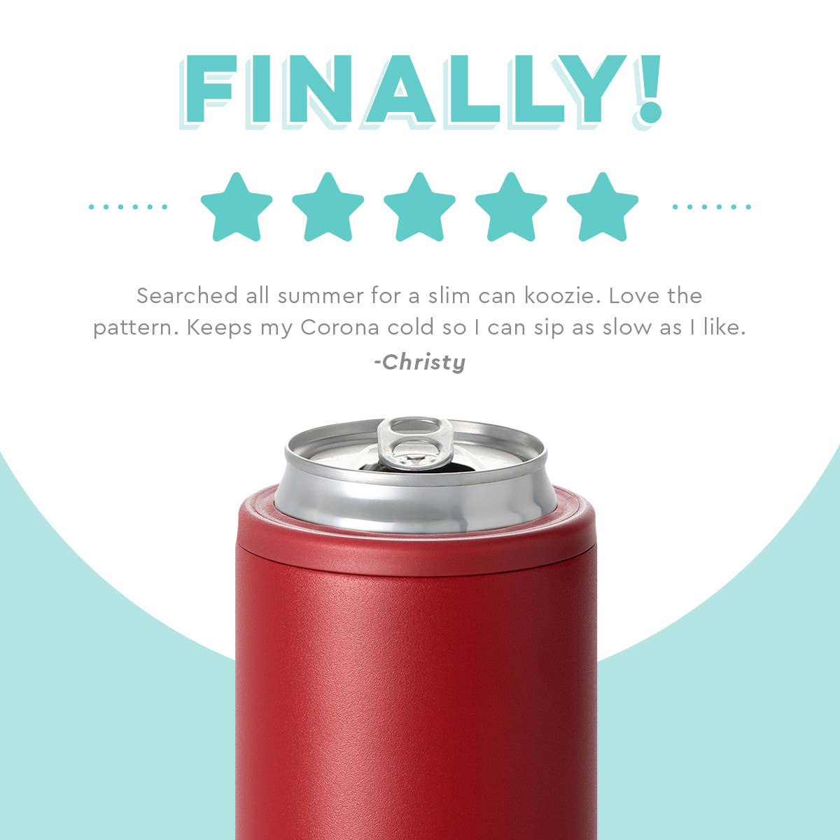 Crimson Skinny Can Cooler (12oz)
