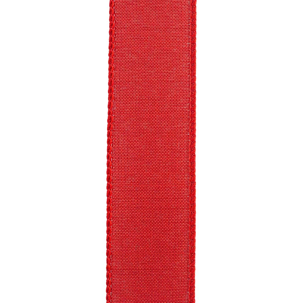 Everyday Linen Value Wired Edge, Red, 1-1/2 In, 10 Yards