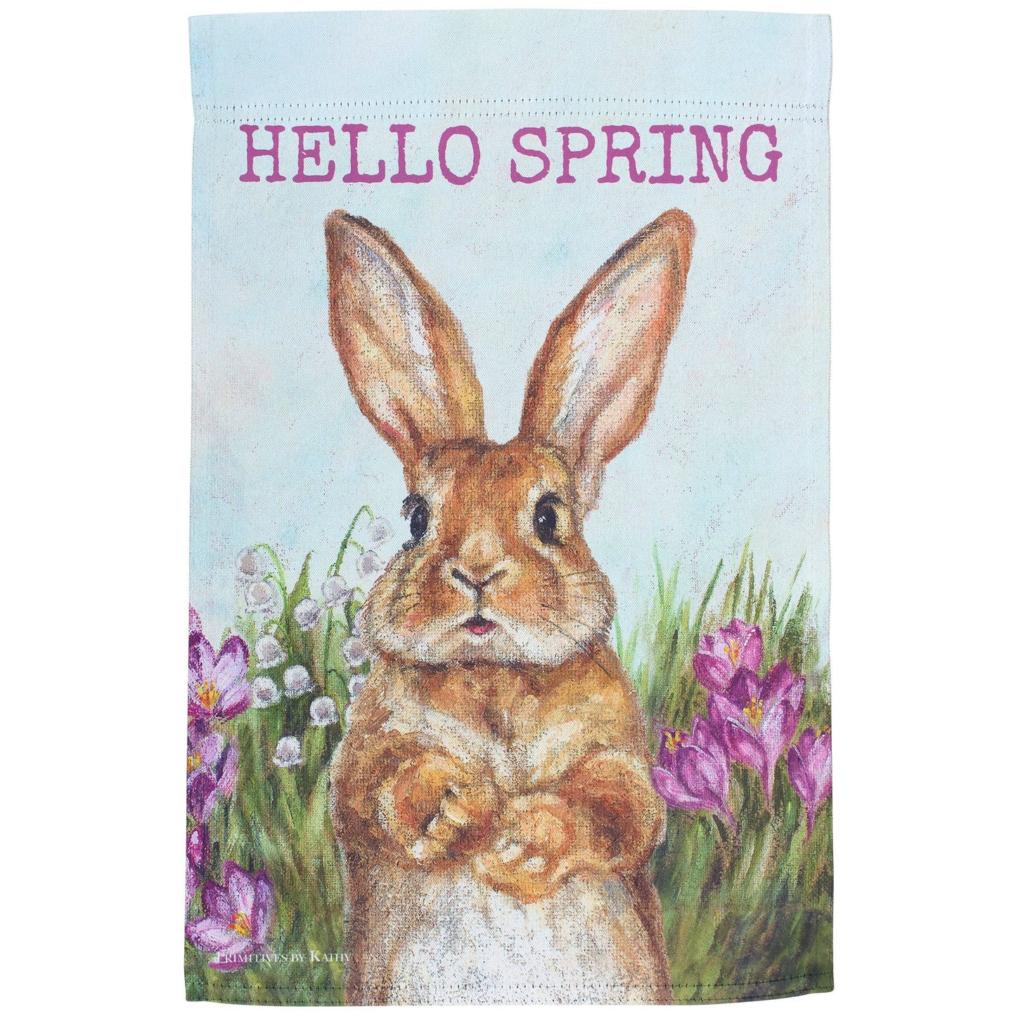 Spring Garden Bunny Garden Flag