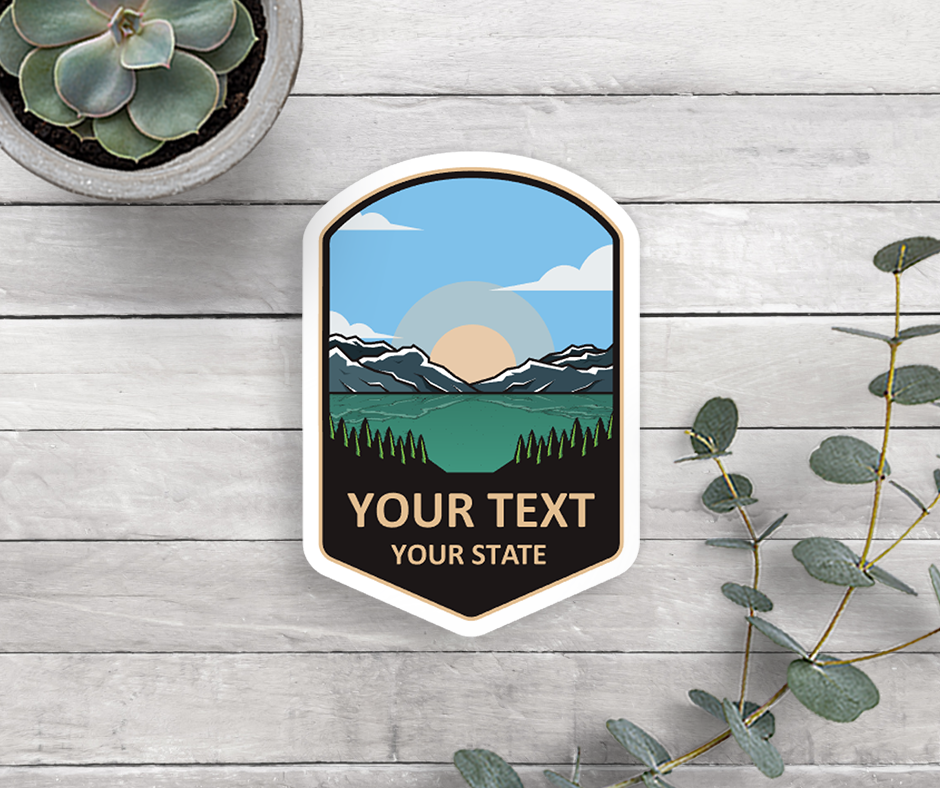 Custom City Lake State Park State Vinyl Sticker