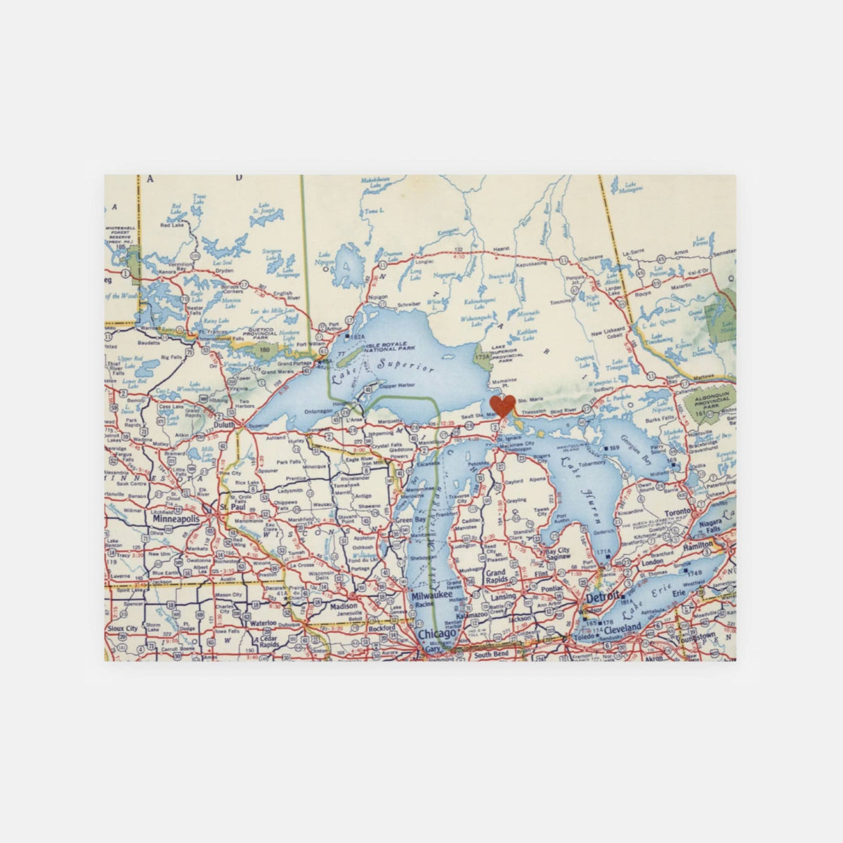 Custom Map Postcard