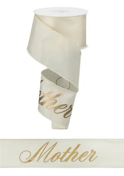 2.5" x 10yd Mother-Ivory/Metallic Gold-RG185833