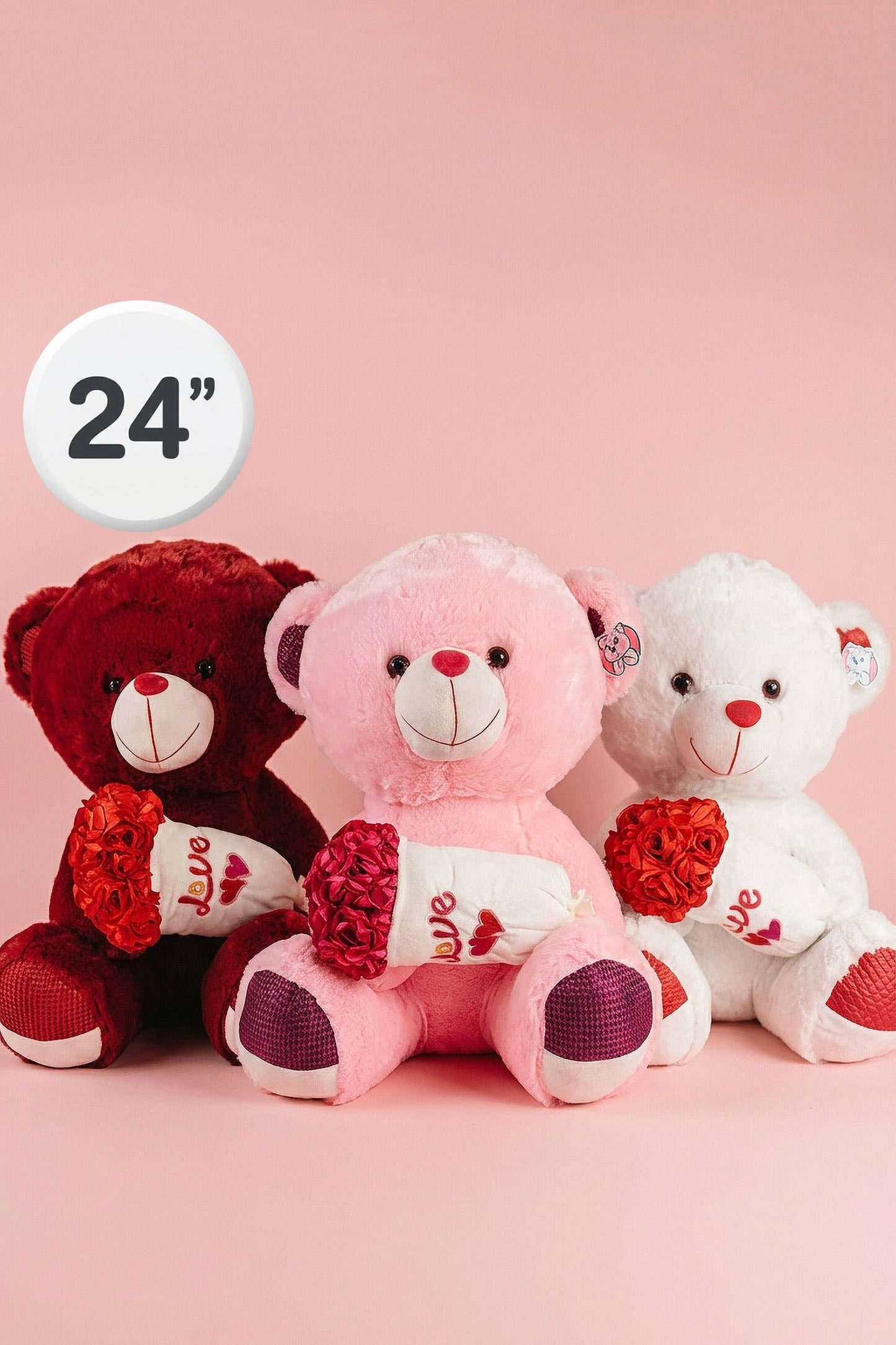 Luxe Rose Bouquet Teddy Bear - 24 Inch