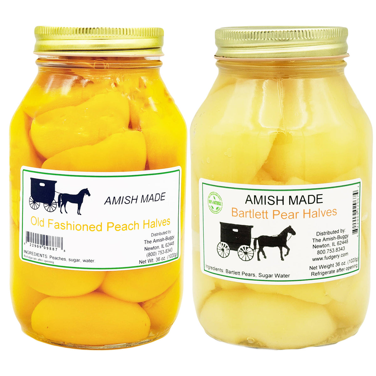 Amish Made Fruits and Vegetables Qt. Jar