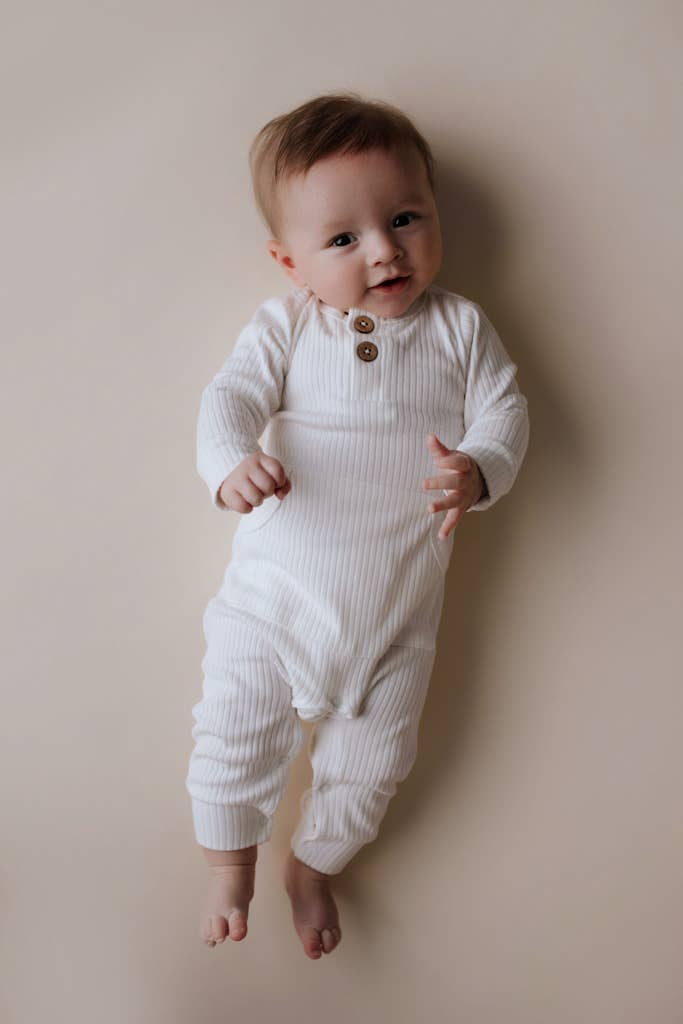 Baby Ribbed Playsuit with Pockets