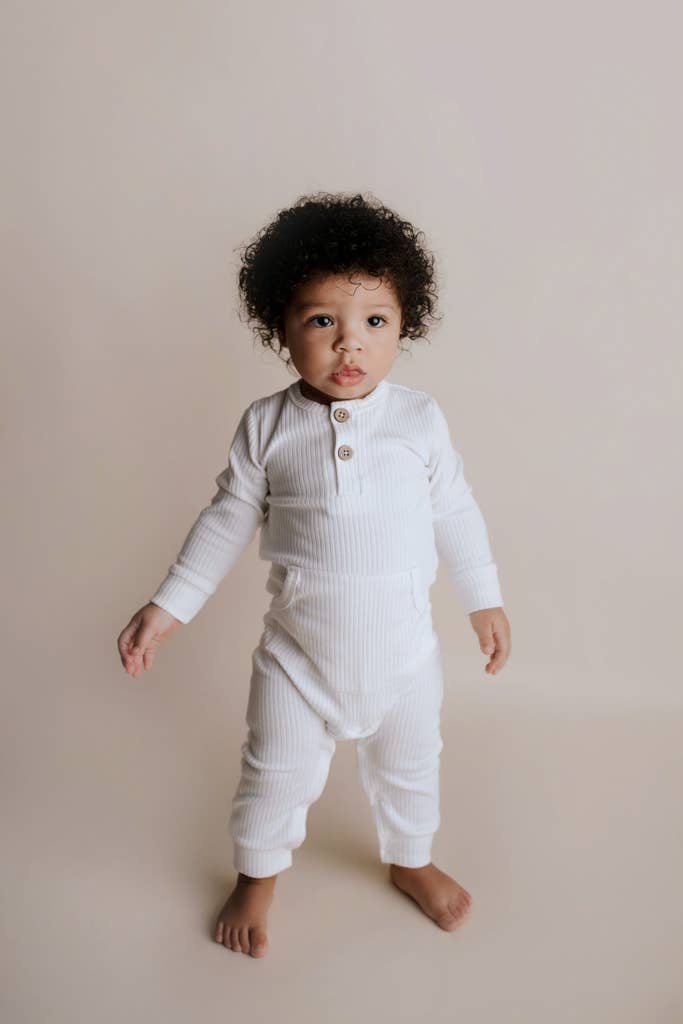 Baby Ribbed Playsuit with Pockets