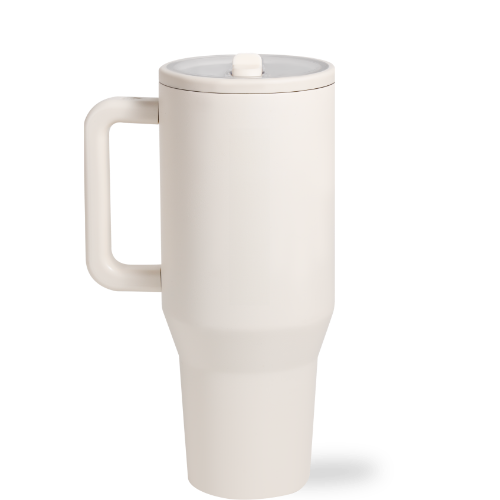 Cream HydroJug 32 oz Traveler Tumbler
