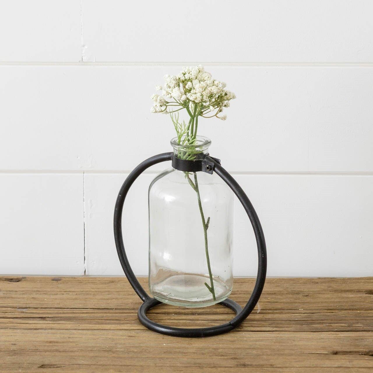 Stem Vase With Metal Stand, Sm (PC)