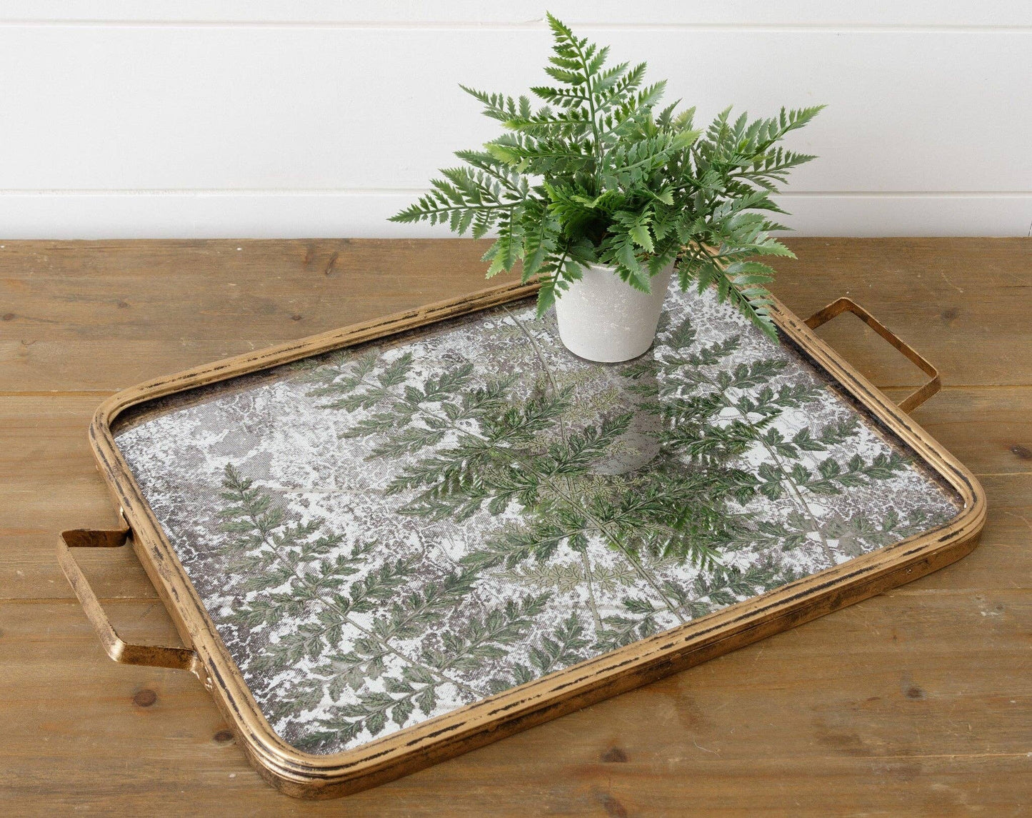 Wall Decor - Mirrored Fern Tray (PC)