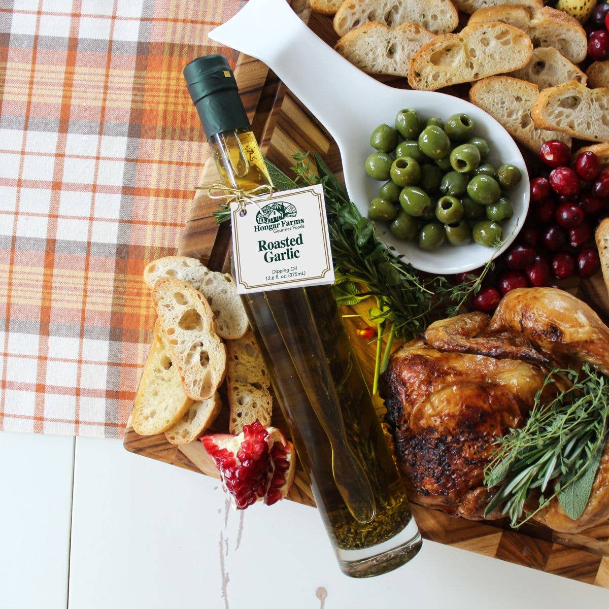 Roasted Garlic Infused EVOO Blend, Tall Round (375mL)