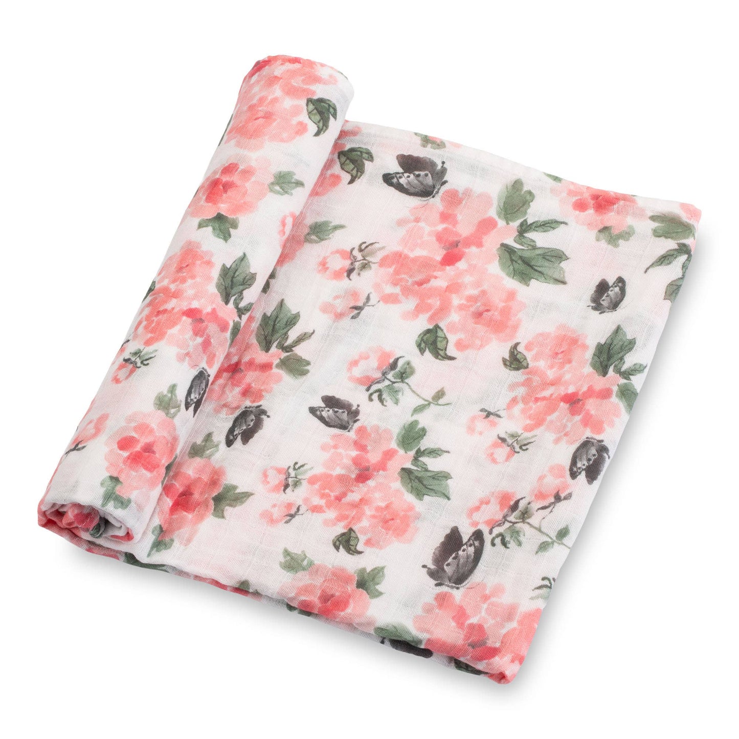 Baby Muslin Swaddle Blanket 47x47 Pretty in Peony