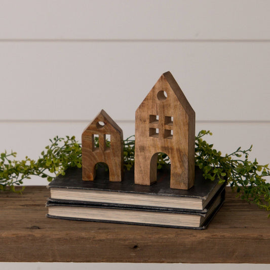 Chunky Mango Wood Block House