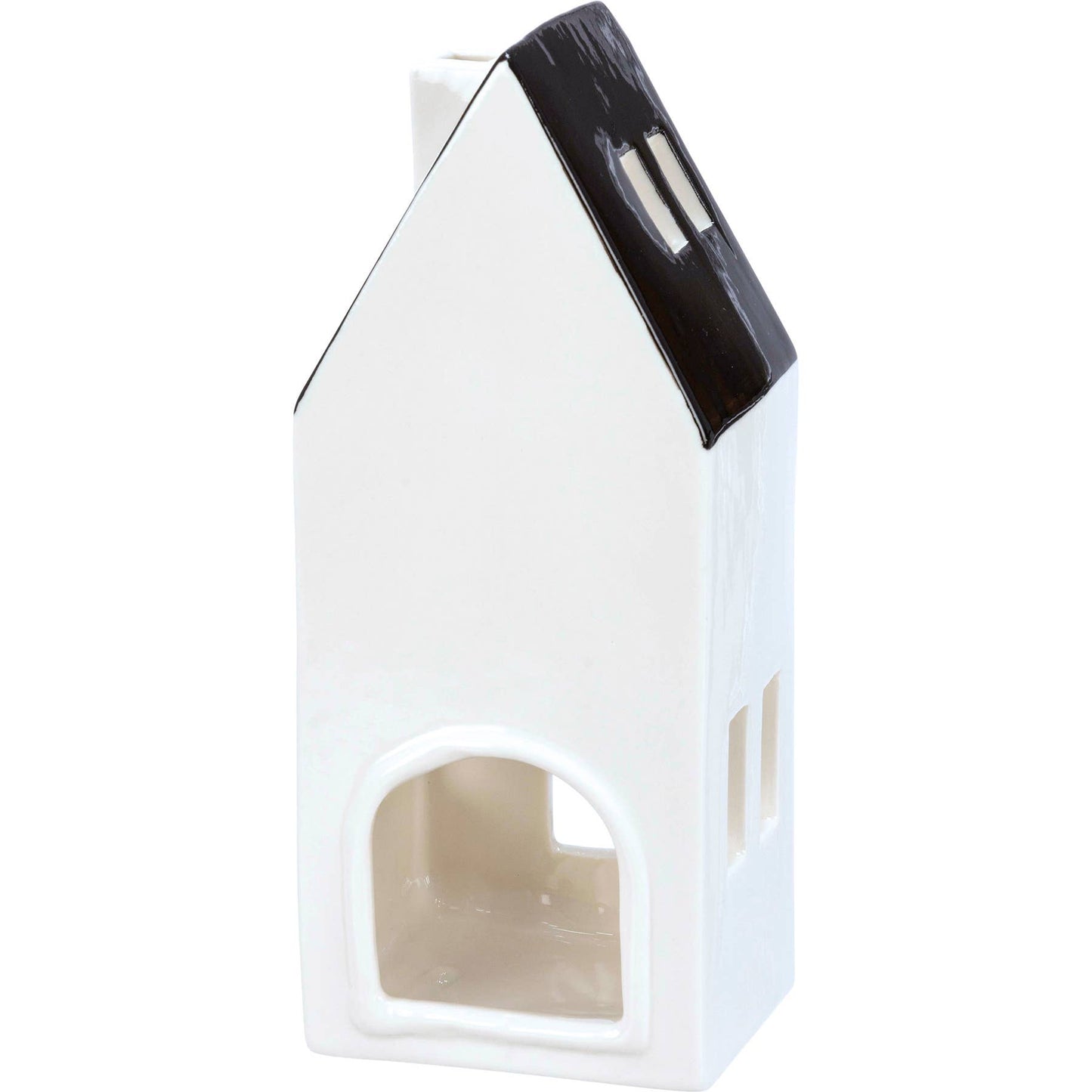 Black And White Houses Figurine