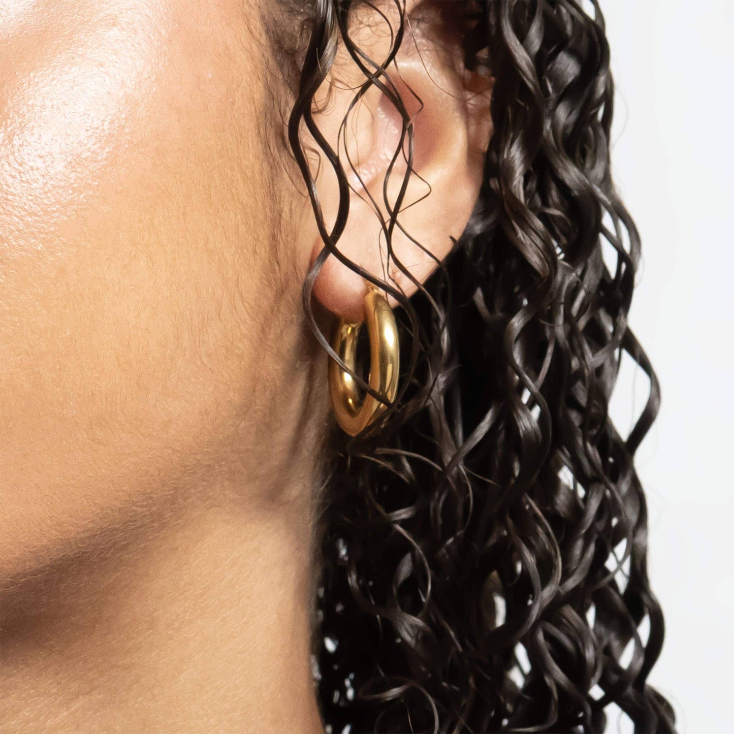 18K Gold PVD Stainless Steel Hoop Earrings