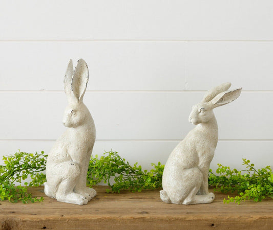 Distressed Rabbit Figurines (Pk/02 Ast) | Easter, Spring
