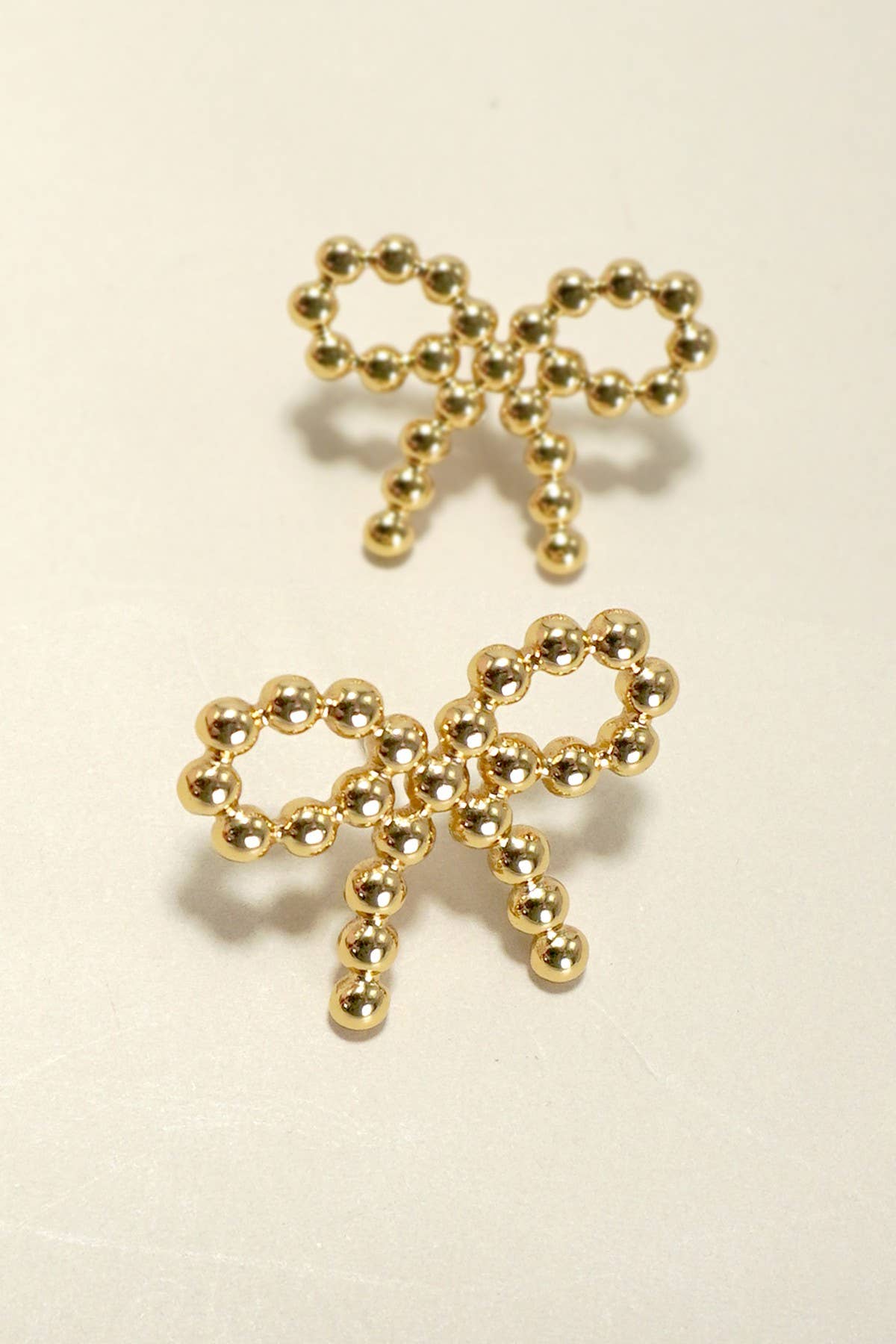 18K STAINLESS STEEL TARNISH FREE BOW STUD EARRINGS | 40E321