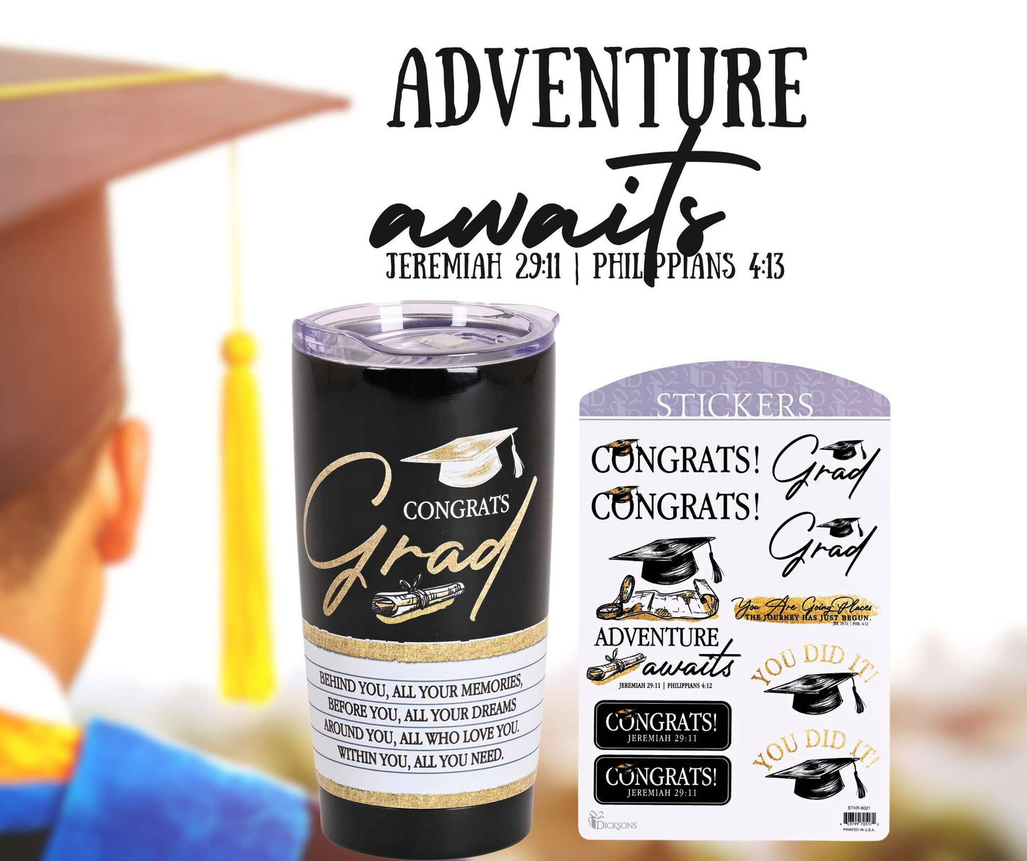 Tumbler Congrats Grad Black 20oz