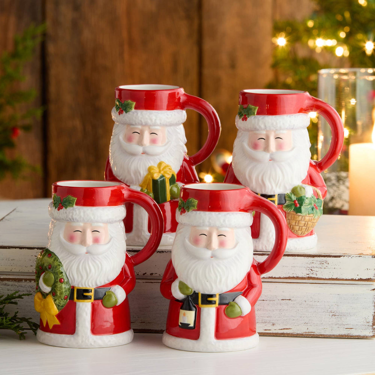 Santa Delight 3-D Santa Mug 18 oz.