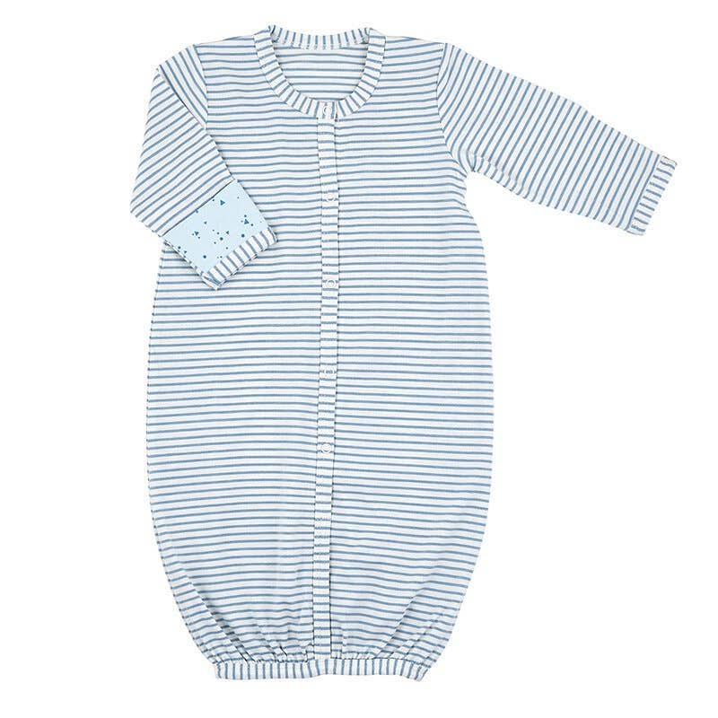 Gown - Blue Geo Stripe Newborn