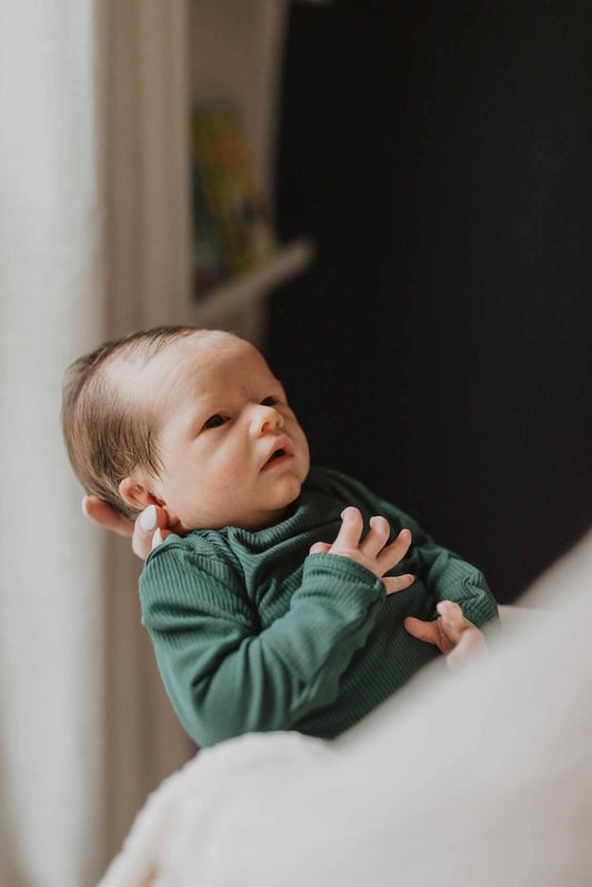Ribbed Knotted Newborn Baby Gown Sleepwear