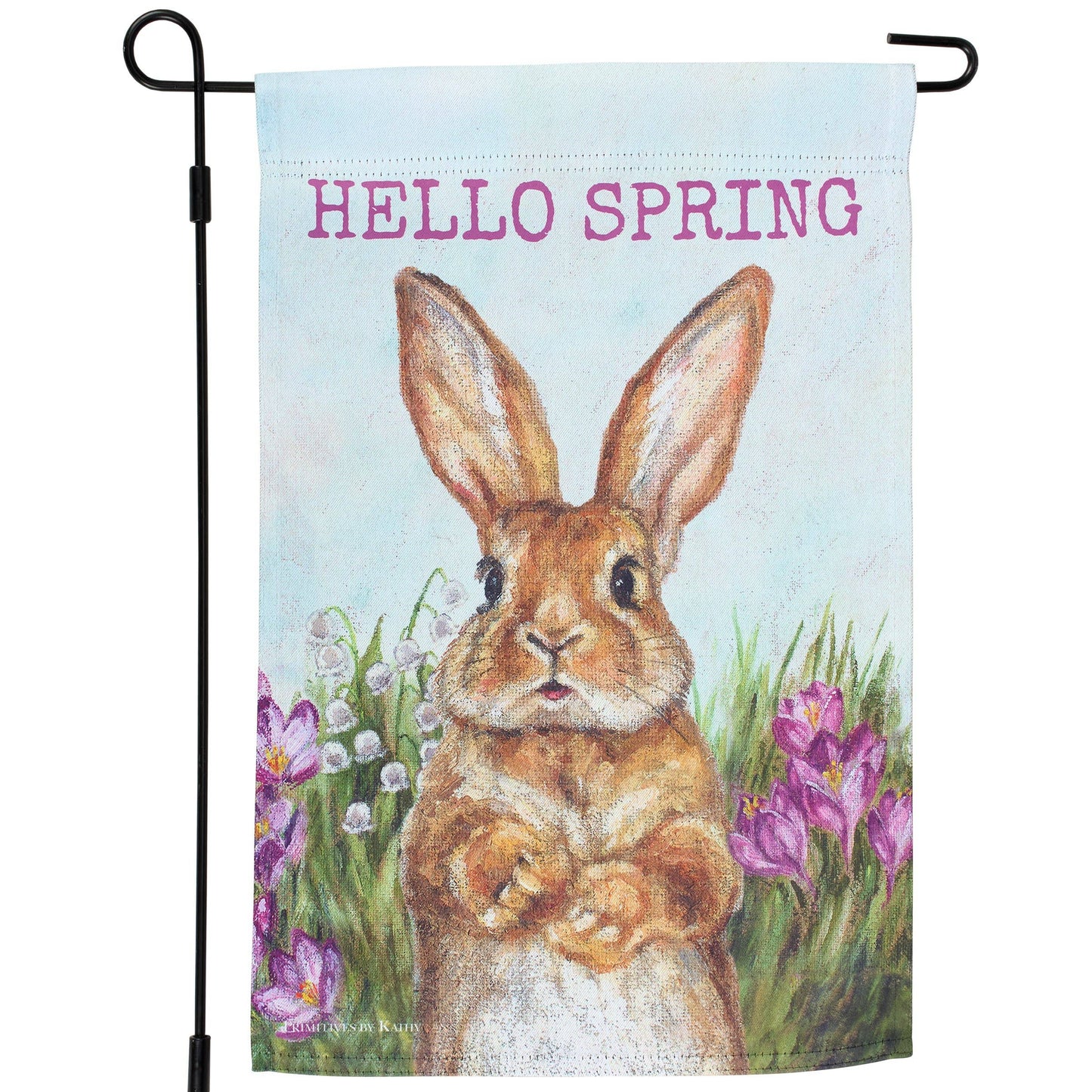 Spring Garden Bunny Garden Flag