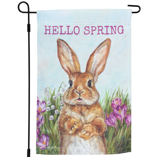 Spring Garden Bunny Garden Flag