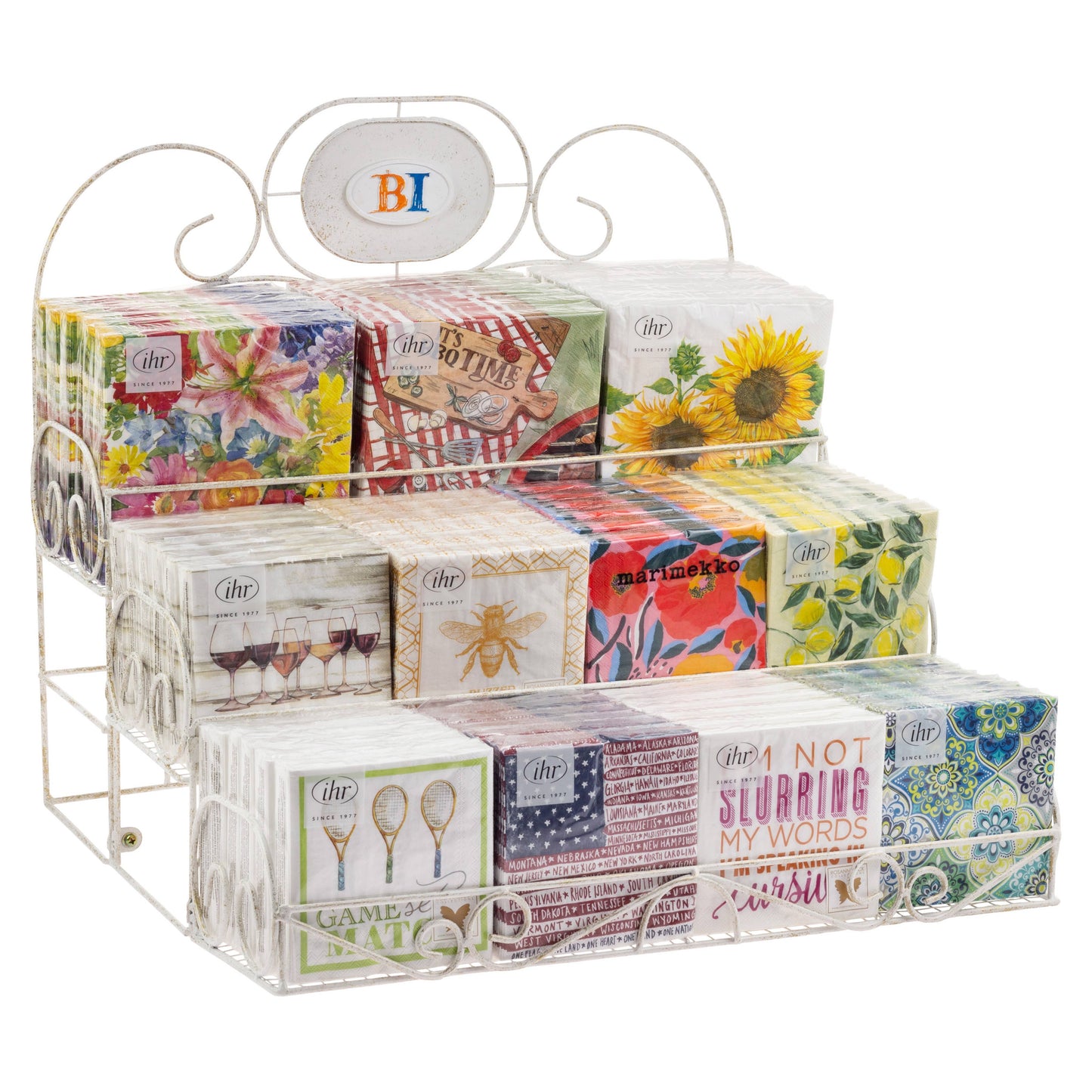 Wire Counter Display for Cocktail and Lunch Napkins