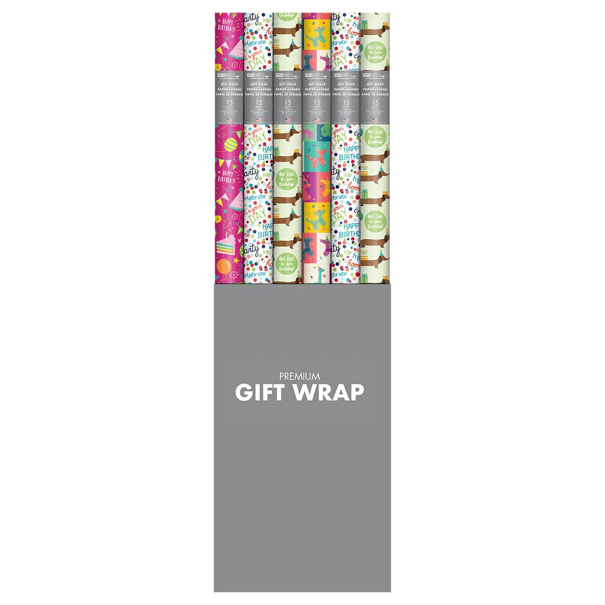 Everyday Premium Wrapping Paper Roll-Birthday  - 4 Designs