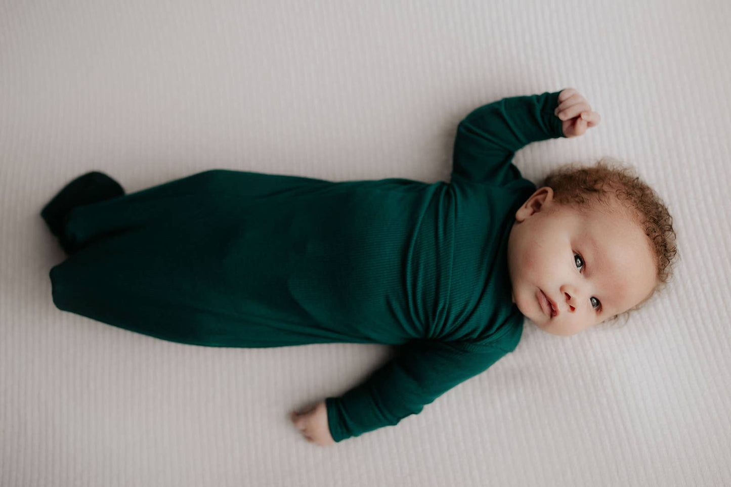 Ribbed Knotted Newborn Baby Gown Sleepwear