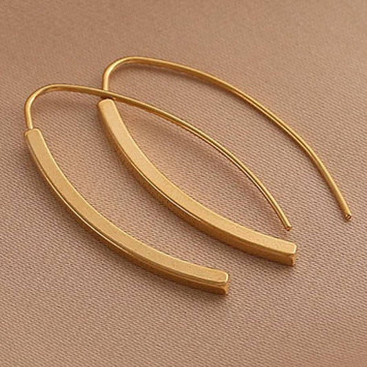 18K Gold PVD Plated Stainless Steel Threader Earrings - 7196