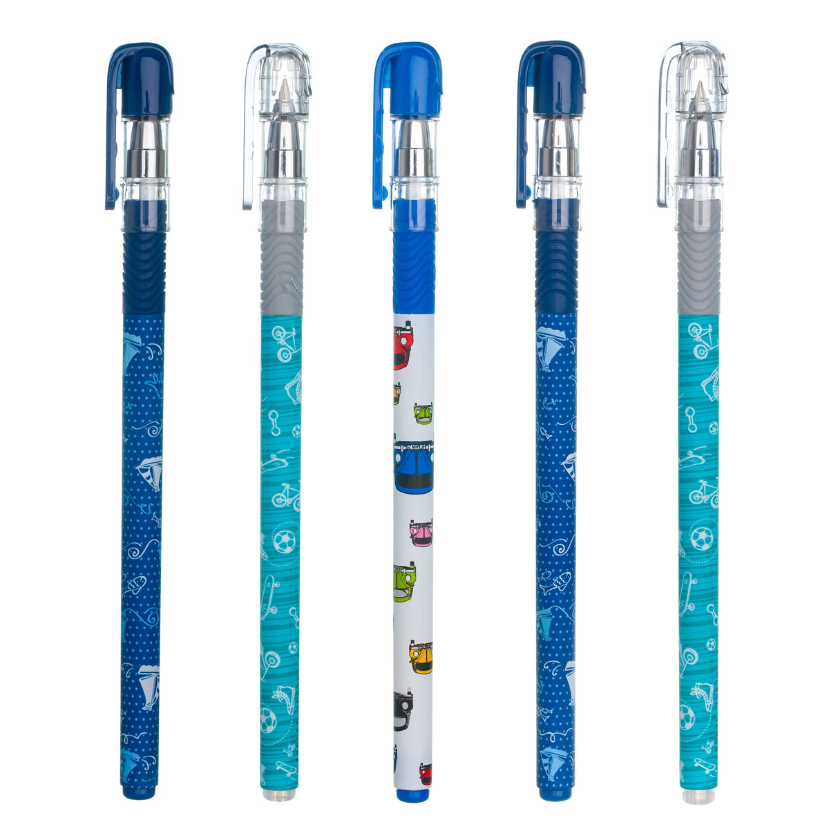 MagicWrite Ballpoint Pens - 5 Pack (Cars, Sport, Navy)
