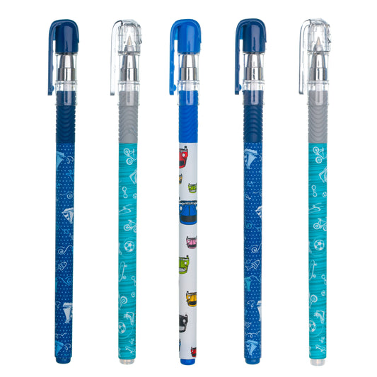 MagicWrite Ballpoint Pens - 5 Pack (Cars, Sport, Navy)