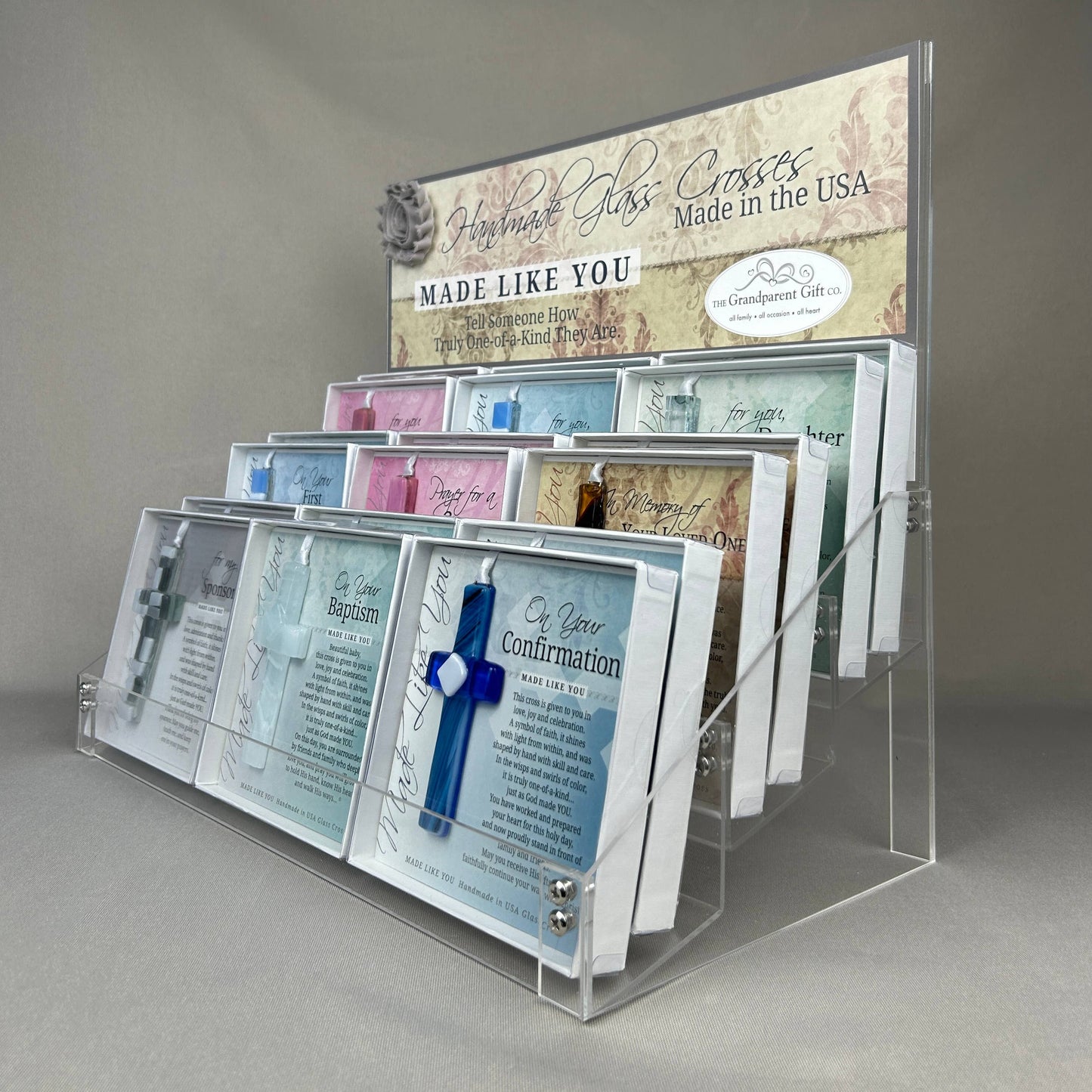 Made Like You Cross Retail Counter Display Unit 7055