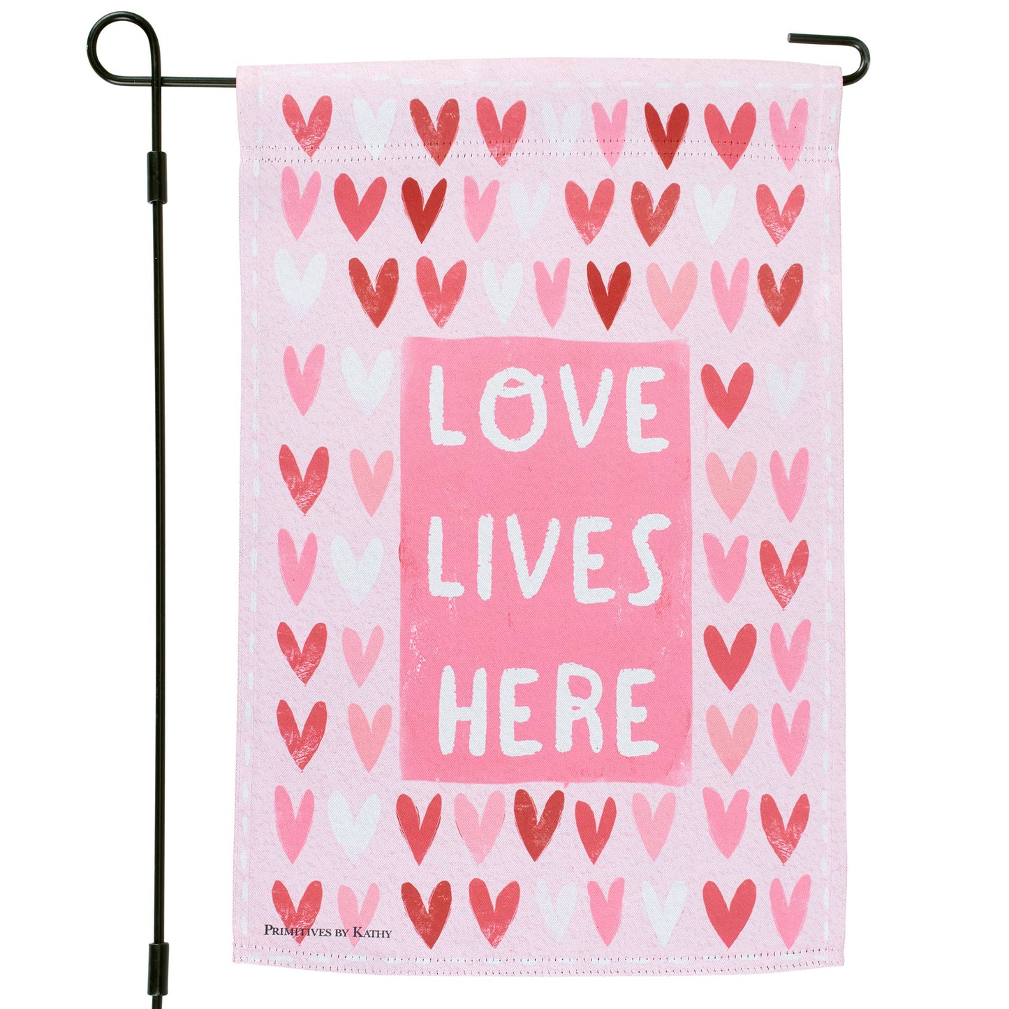 Love Lives Here Garden Flag