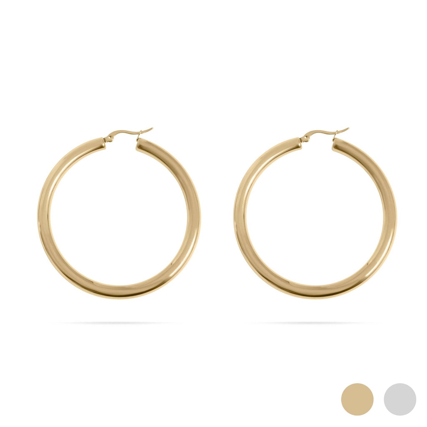 18K Gold PVD Stainless Steel Hoop Earrings