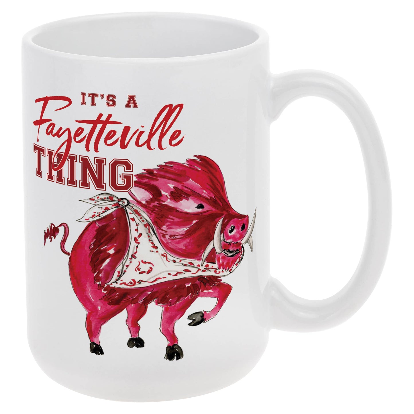 White Boar Collegiate Ceramic Mug 15 oz. Rosanne Beck